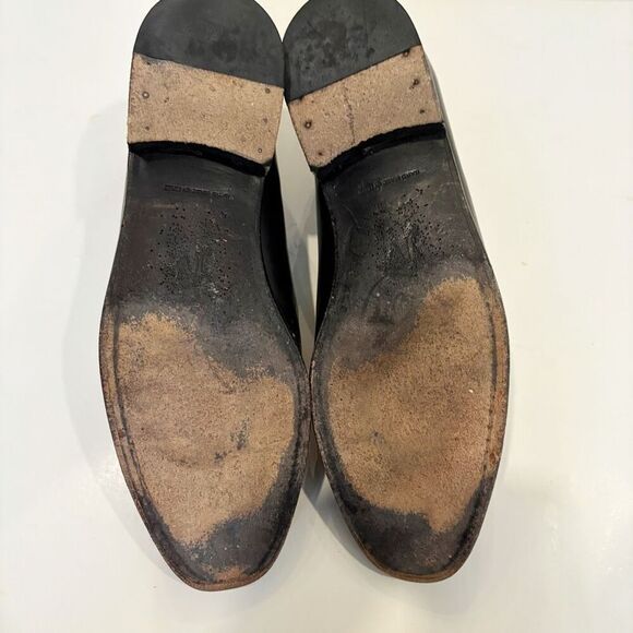 John Varvatos Size 12 Black Dress Shoes Oxford Handmade in Italy - Picture 7 of 7